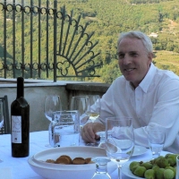 Robert with wine and figs