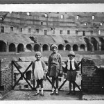 My mother (center) and her brother and sister, Colosseum, Rome, 1930
