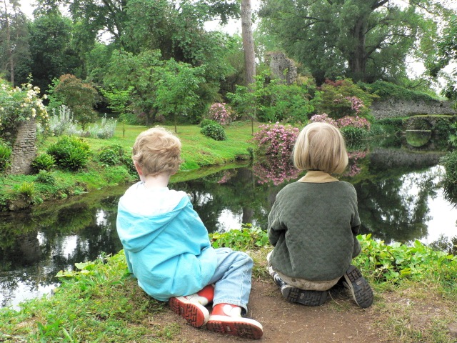 Stopping to marvel after a long walk in one of our favorite gardens